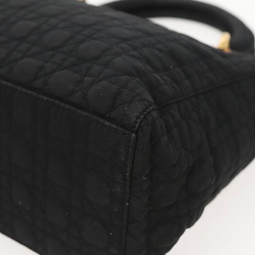 Christian Dior Canage Hand Bag Nylon Black Gold Auth yk15712 - Picture 15 of 16